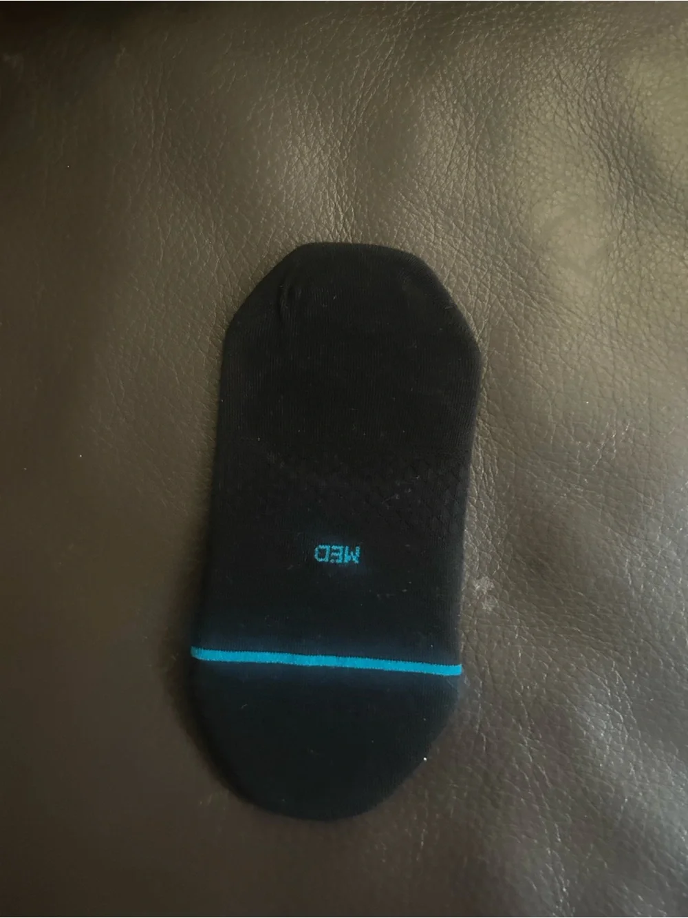 Women’s Stance Black No-Show Sock with Teal Accent Medium size socks